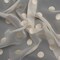 1 Yard Famous Australian Designer Cream Burnout Satin Polka Dot Chiffon 55 inch Width